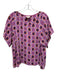 Maeve Size Medium Purple, Pink, Orange Viscose Blend Abstract Short Sleeve Top Purple, Pink, Orange / Medium