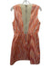 Alice + Olivia Size 6 Orange & Pink Print Abstract Sleeveless Metallic Dress Orange & Pink Print / 6