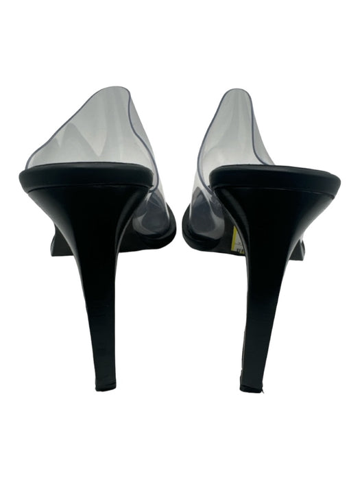 Ann Demeulemeester Shoe Size 40 Black & Clear Leather & PVC Clear Straps Pumps Black & Clear / 40