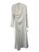 Sir. Size 1/S White Linen V Neck Long Sleeve Side Gather Maxi Dress White / 1/S