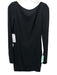 Katie May Size Large Black Polyester Blend Long Sleeve Darted Open Back Dress Black / Large