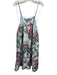 BHLDN Size Medium Blue, Pink, Green Spaghetti Strap Floral Smocked Neck Gown Blue, Pink, Green / Medium