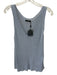 Massimo Dutti Size Large Dusty Blue Viscose Blend Sleeveless Knit Sheer Tank Top Dusty Blue / Large