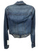 RE/DONE Size Medium Dark Wash Cotton Blend Long Sleeve Pleated Snap Button Top Dark Wash / Medium