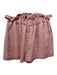 Posse Size Large Mauve Pink Linen Elastic Waist High Rise Pockets Shorts Mauve Pink / Large
