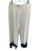 Dissh Size 6/8 Cream White & Black Viscose Strapless Front Tie Slits Pant Set Cream White & Black / 6/8