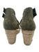 Tory Burch Shoe Size 10 Olive Green Leather Suede open toe Braided Espadrille Olive Green / 10