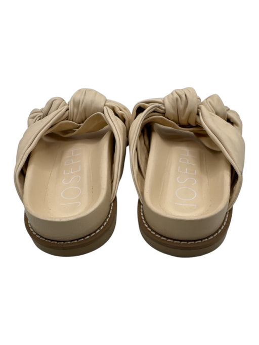 Joseph Shoe Size 39.5 Cream White Leather Upper open toe Knot Detail Sandals Cream White / 39.5