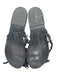 Ancient Greek Sandals Shoe Size 40 Black Leather Toe Strap Braided Sandals Black / 40