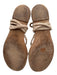 Antolina Shoe Size 41 Beige Leather open toe Braided Ankle Wrap Flat Sandals Beige / 41