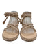 Antolina Shoe Size 41 Beige Leather open toe Braided Ankle Wrap Flat Sandals Beige / 41