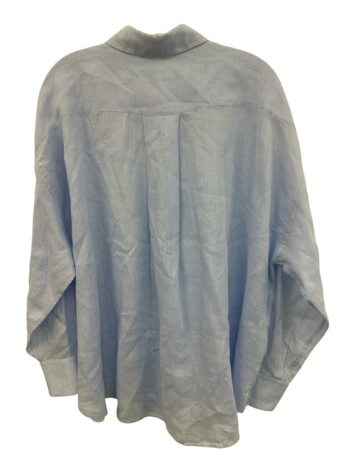 Zimmermann Size 3 Light Blue Ramie Long Sleeve Button Front Shirt Top Light Blue / 3