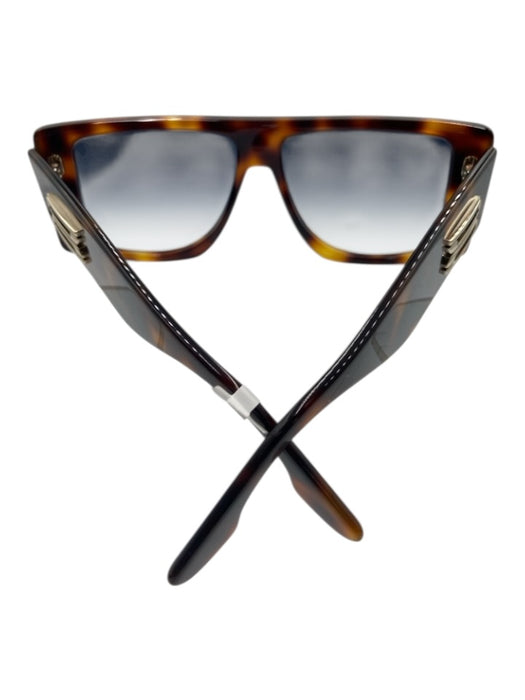 Victoria Beckham Brown Acetate Tortoiseshell Flat Top Gradient Lens Sunglasses Brown