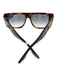 Victoria Beckham Brown Acetate Tortoiseshell Flat Top Gradient Lens Sunglasses Brown