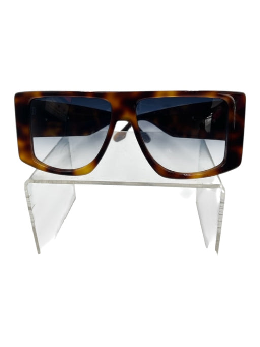 Victoria Beckham Brown Acetate Tortoiseshell Flat Top Gradient Lens Sunglasses Brown