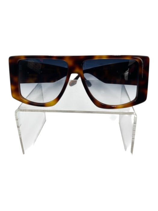 Victoria Beckham Brown Acetate Tortoiseshell Flat Top Gradient Lens Sunglasses Brown
