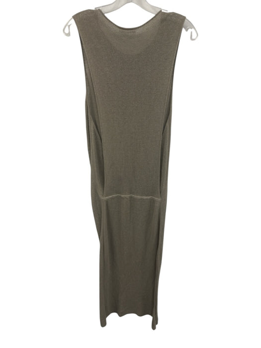 St. Agni Size Est M Taupe Gray Lyocell blend Open Knit Sleeveless Cover-Up Dress Taupe Gray / Est M