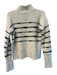 Veronica Beard Size S White & Black Wool Blend Knit Long Sleeve Stripe Sweater White & Black / S