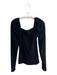 Bobi Size XS Black Cotton Blend Long Sleeve Off Shoulder Ribbed Top Black / XS