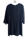 Alice + Olivia Size 8 Black Polyester Round Neck 3/4 Sleeve Back Zip Dress Black / 8