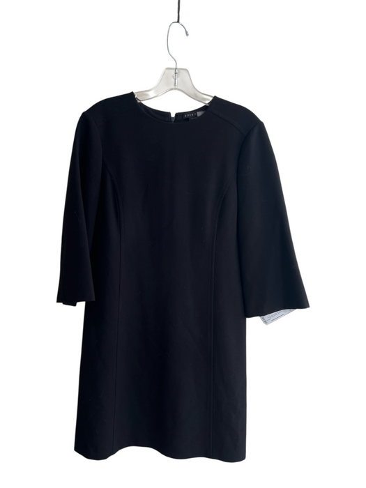 Alice + Olivia Size 8 Black Polyester Round Neck 3/4 Sleeve Back Zip Dress Black / 8