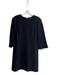 Alice + Olivia Size 8 Black Polyester Round Neck 3/4 Sleeve Back Zip Dress Black / 8