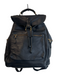 Frye Black Leather Gold hardware Drawstring Closure Backpack Black