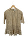 Sea New York Size 4 Tan Cotton Short Sleeve Eyelet Dress Tan / 4