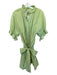 Juliet Dunn Size 1/S Lime Green Cotton 3/4 Balloon Sleeve Lace Detail Dress Lime Green / 1/S