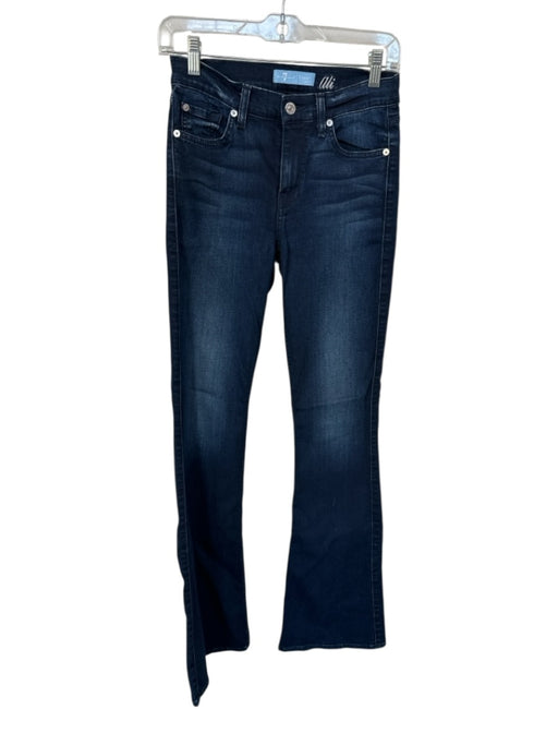 7 For All Mankind Size 27 Dark Wash Cotton Blend Mid Rise Flare Jeans Dark Wash / 27