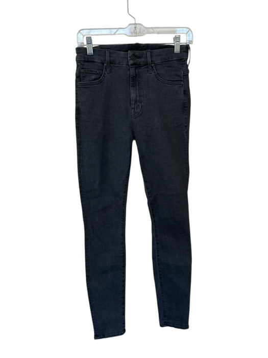 Mother Size 27 Charcoal Cotton Blend High Waist Skinny Jeans Charcoal / 27