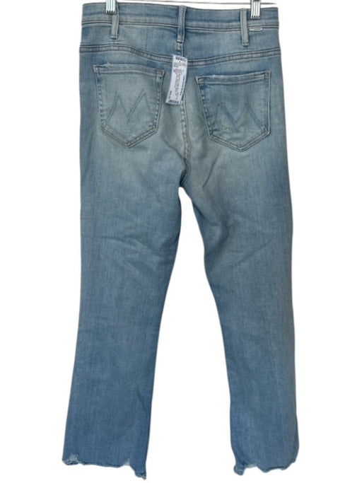 Mother Size 28 Med Light Wash Cotton Blend High Waist Flare distressed Jeans Med Light Wash / 28