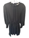 Amanda Uprichard Size S Black Polyester Long Balloon Sleeve Smocked Waist Dress Black / S