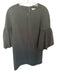 Tibi Size 4 Black Polyester Blend Long Bell Sleeve Front Zip Dress Black / 4