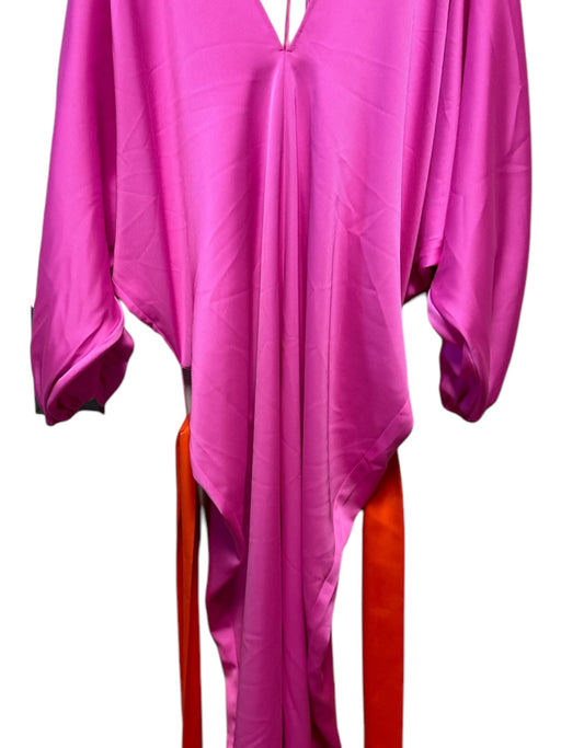 Cynthia Rowley Size One Size Pink & Orange Polyester Sash Long Dress Pink & Orange / One Size