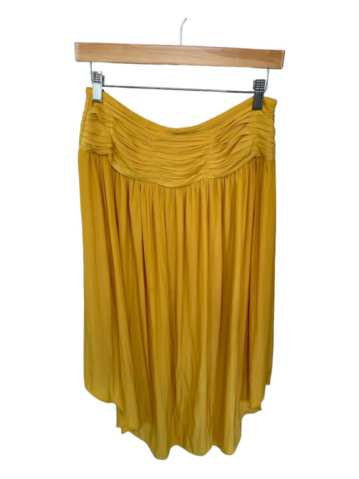 Ramy Brook Size 6 Marigold Polyester Side Zip Midi Skirt Marigold / 6