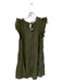 English Factory Size M Olive Green Polyester Blend Flutter Sleeves Dress Olive Green / M