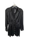 Zara Size M Black Polyester Long Sleeve Button Down Dress Black / M