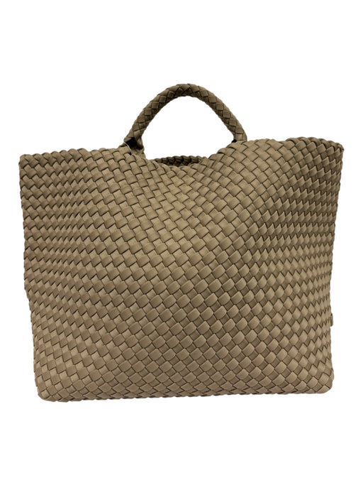 Naghedi Taupe Brown Nylon Woven Top Handle Tote Bag Taupe Brown / M