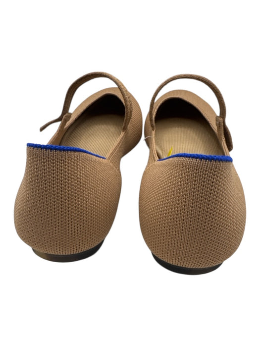 Rothy's Shoe Size 8.5 Tan & blue Synthetic Knit Round Toe Mary Jane Flats Tan & blue / 8.5