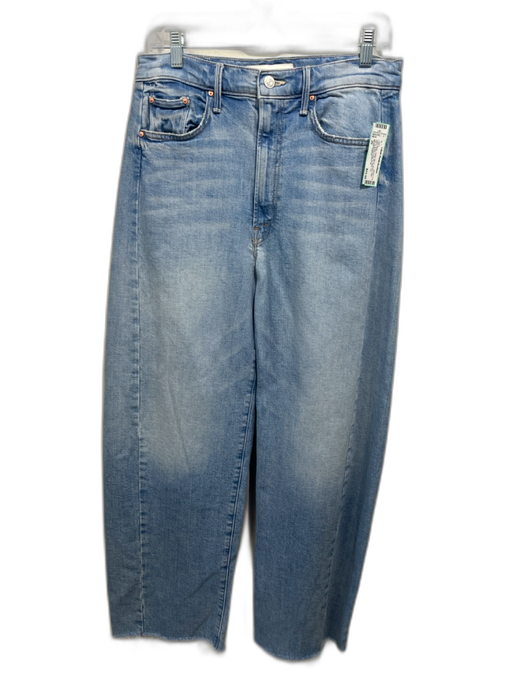 Mother Superior Size 29 Light Wash Cotton Blend Denim High Waist Wide Leg Jeans Light Wash / 29