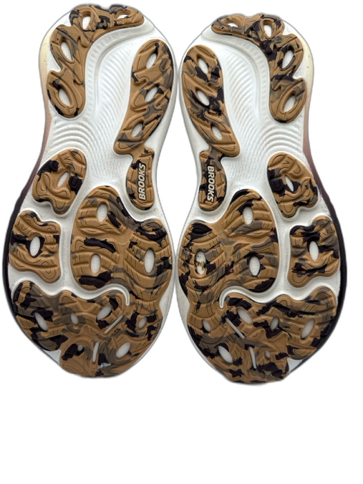 Brooks Shoe Size 8.5 Mixed Browns textile upper Leopard Print Athletic Sneakers Mixed Browns / 8.5
