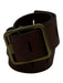 Anthropologie Brown Leather Gold Buckle Belt Brown / S