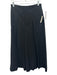 Maeve Size 6 Black Viscose Blend Wide Leg Pleat Ruffle Hem Button Pants Black / 6
