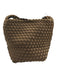 Naghedi Taupe Brown Neoprene Woven Magnetic Close Bucket Crossbody Bag Taupe Brown