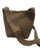 Naghedi Taupe Brown Neoprene Woven Magnetic Close Bucket Crossbody Bag Taupe Brown