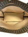 Tory Burch Gray Coated Canvas Monogram Lattice Zip Top Tote Bag Gray