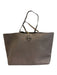 Tory Burch Taupe Gray Leather Top Handle Logo Detail Clip clasp Tote Bag Taupe Gray
