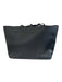 Tory Burch Black Leather Top Handle Logo Detail Clip clasp Tote Bag Black