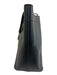 Tory Burch Black Leather Top Handle Logo Detail Clip clasp Tote Bag Black